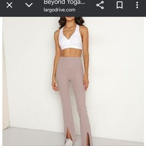 Beyond Yoga Tan Wide Leg Pants Luxurious Comfort